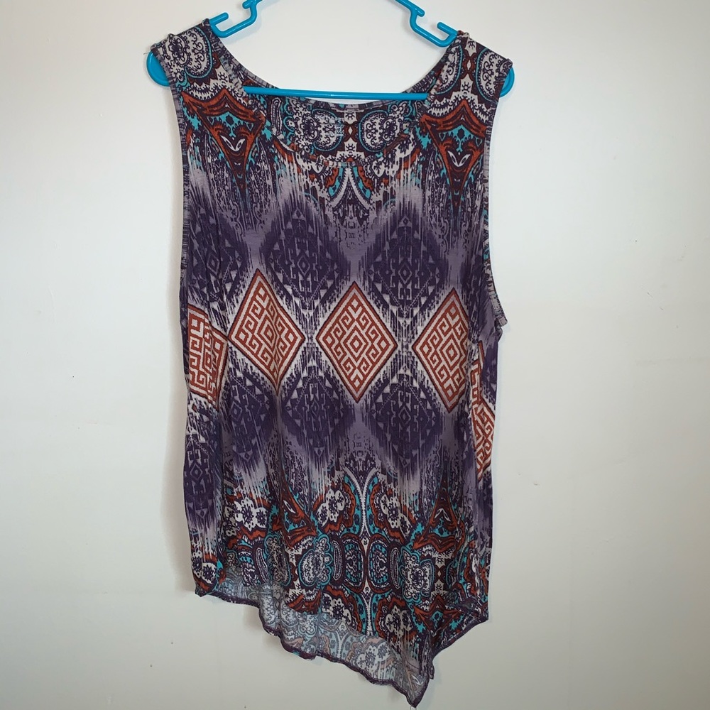 Ruff Hewn Grey XL Asymmetrical Sleeveless Top